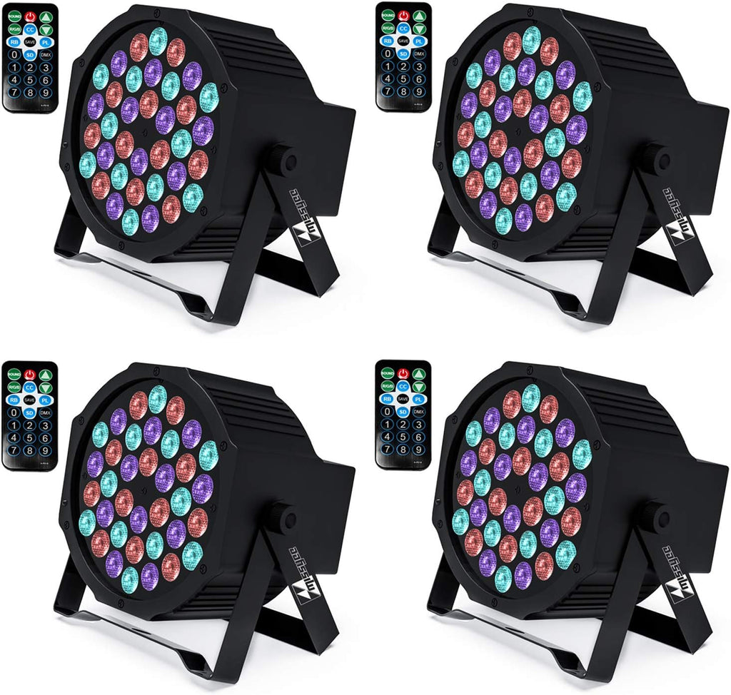 36 RGB LED Stage Lights with Remote Control (8 Pack) C282