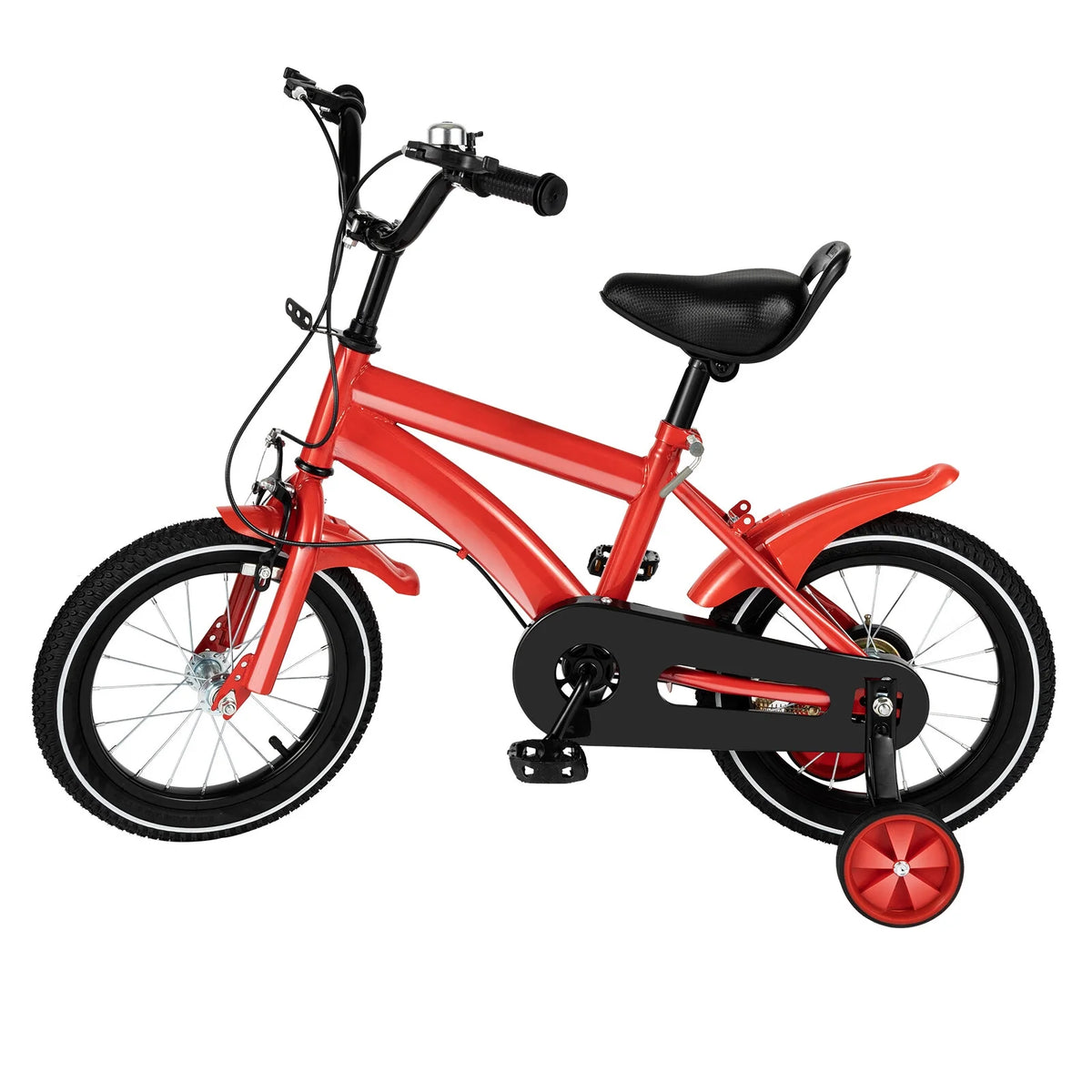 14 Inch Kids Bike with Training Wheels and Mudguards, Red N17769