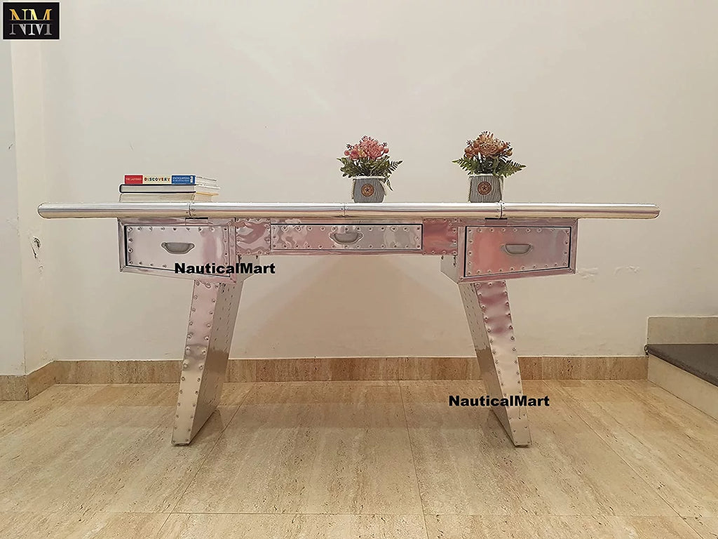 Polished Aluminum Desk C368703