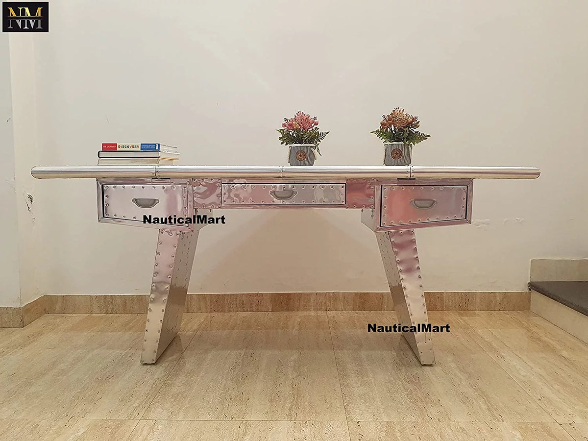 Polished Aluminum Desk C368703