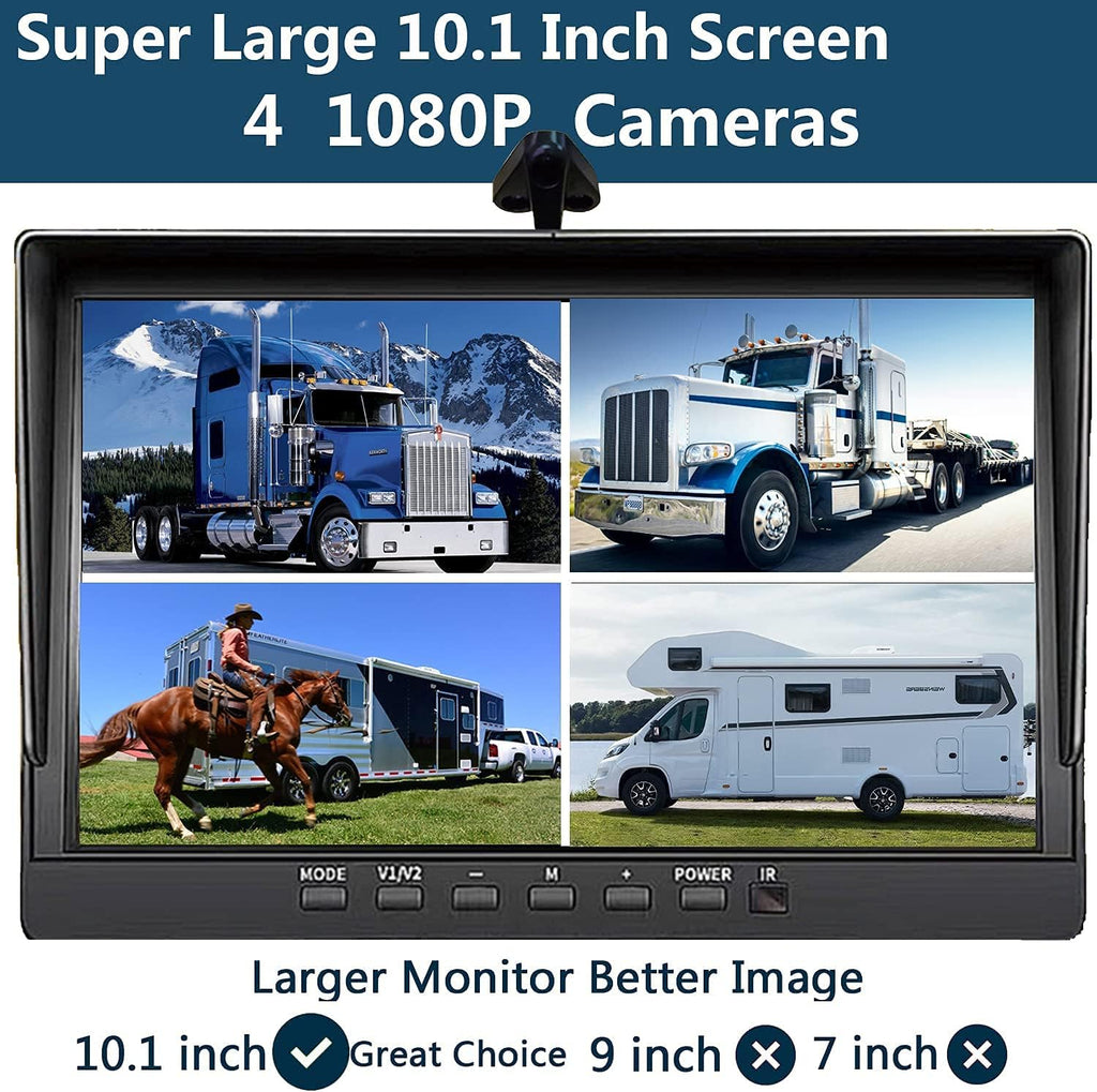 10.1 inch 1080P Backup Camera Monitor with 128GB DVR Z7990