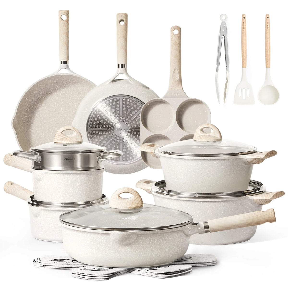 21 Pcs Nonstick Induction Cookware Set T28545