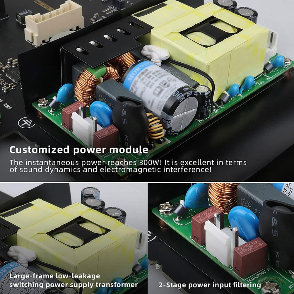 Digital Power Amplifier 150W×150W 2 Channel Desktop Amp with Remote Control E64977