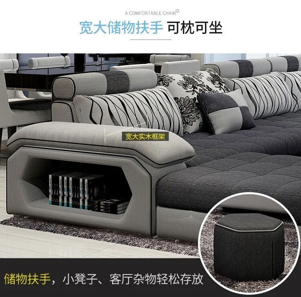 Fabric U Shape Sectional Sofa U174