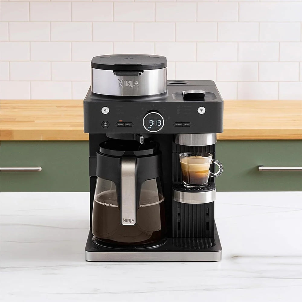 Black and Stainless Steel Espresso and Coffee Maker K292951