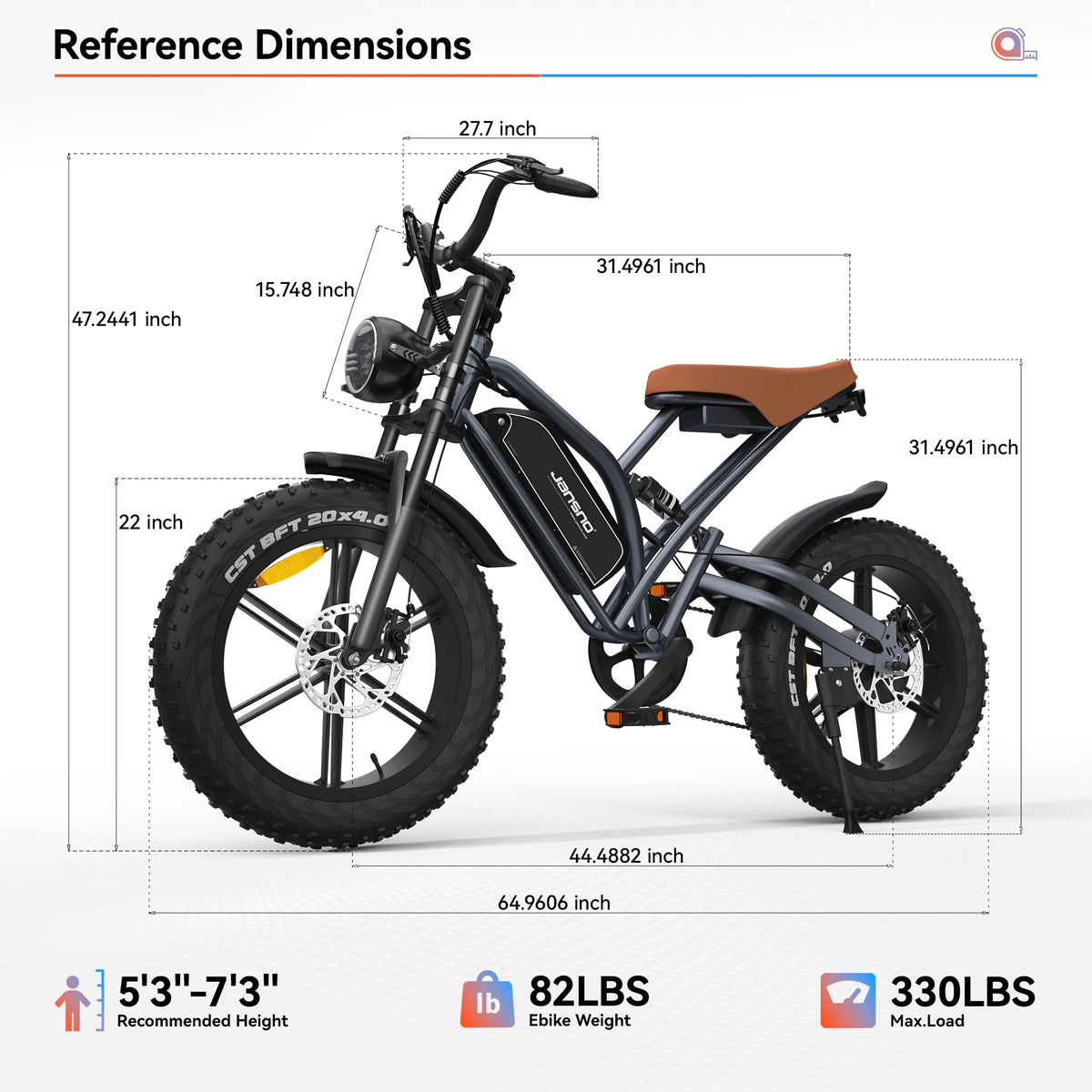20" 4.0 Fat Tire 750W Electric Bike G21190