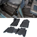 Black TPE Floor Liners for 4-Door Bronco 2021-2022, 1st and 2nd Row Q8610