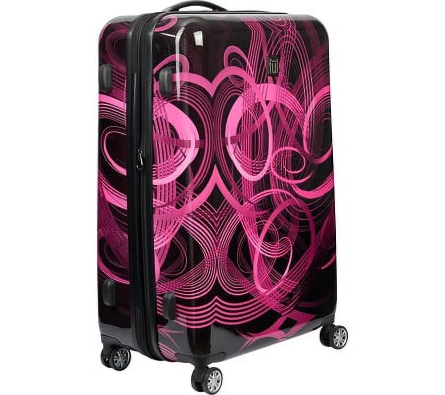 20 Inch Expandable Spinner Rolling Luggage Suitcase, ABS Hard Case, Pink P9980