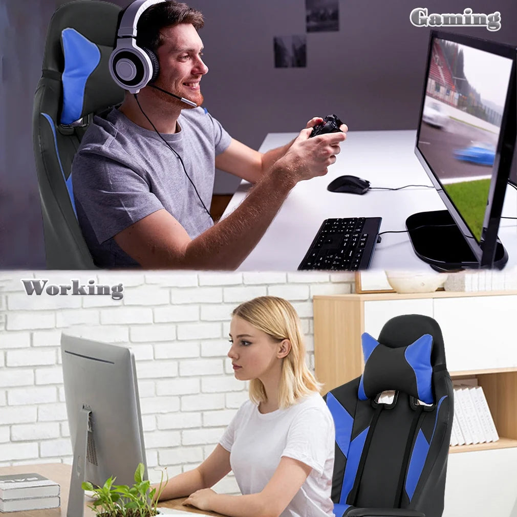 Blue Swivel Gaming Chair L444