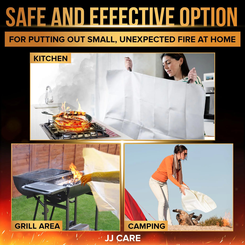 Fire Blanket 4 Packs with Hooks C593