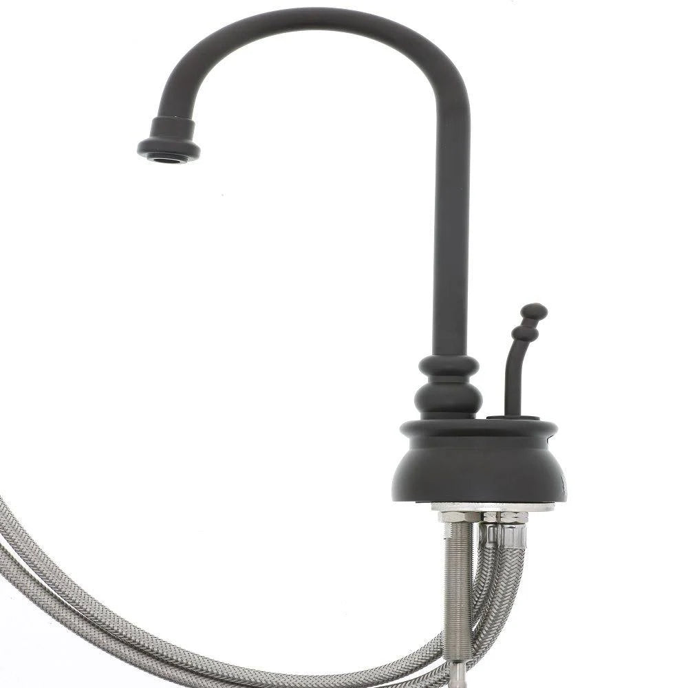 Antique Brass Hot Water Faucet with Traditional Body and Single Tilt Lever F234