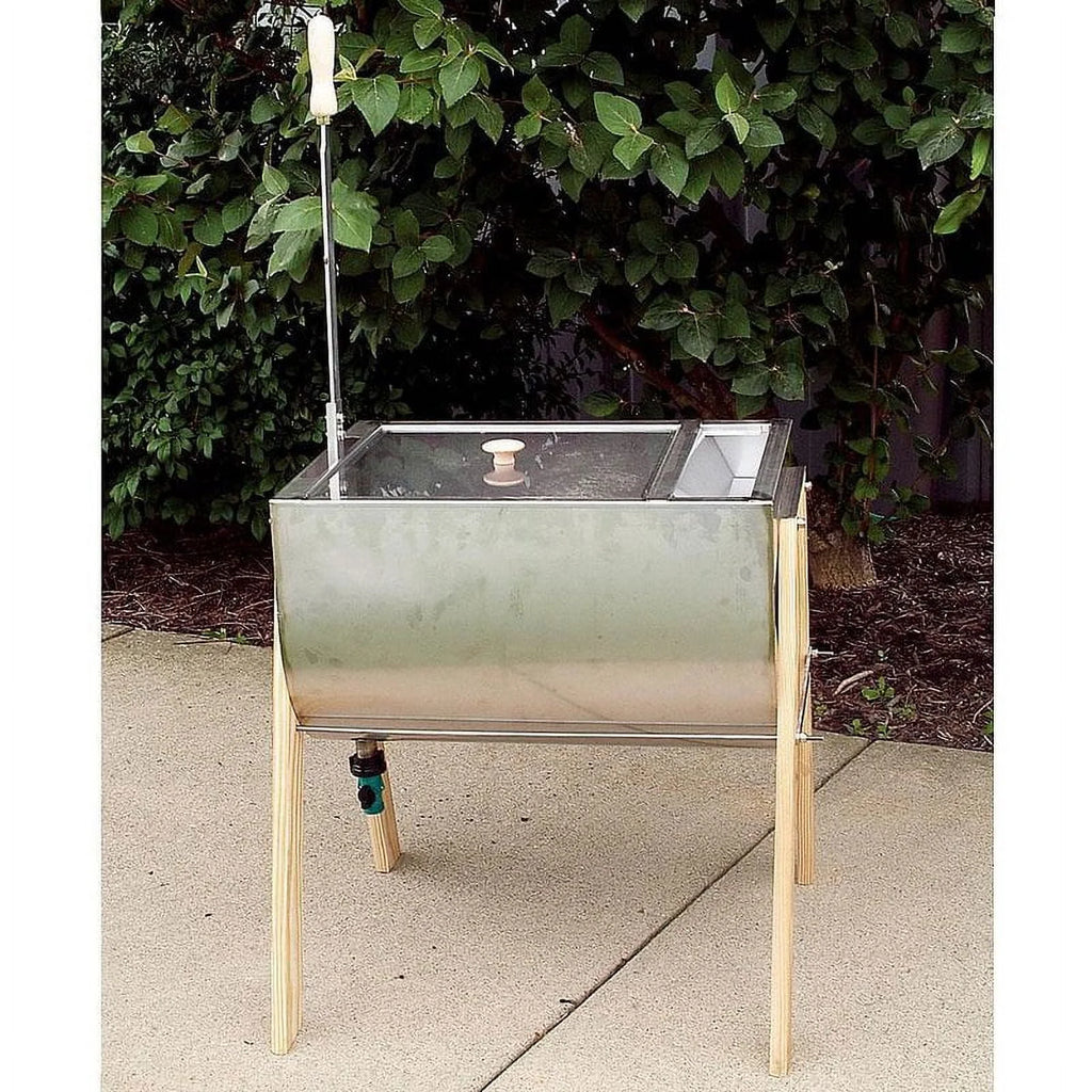 15 Gallon Laundry Agitator Hand Washer Tub and Wringer with Wooden Legs B716215