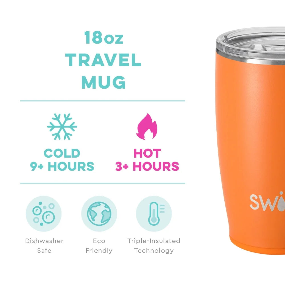 18oz Insulated Stainless Steel Travel Mug with Handle I6288