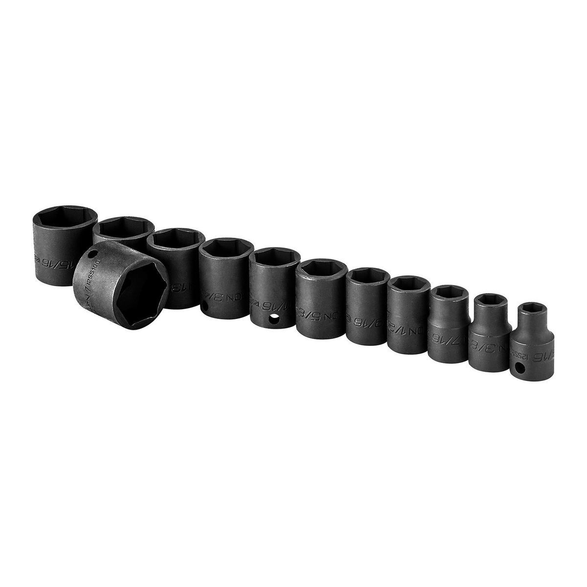 3/8 in. Drive SAE Impact Socket Set, 12 Piece K6891