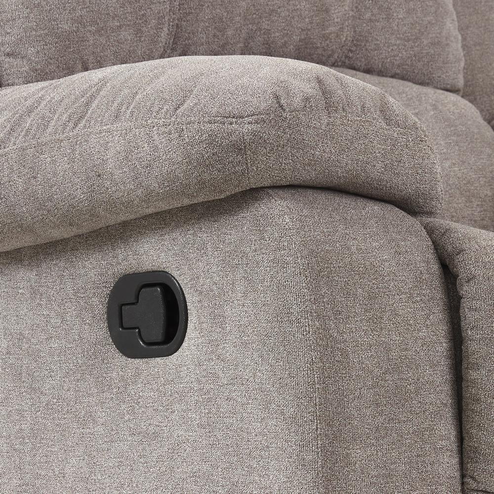Ash Grey Microfiber Glider Rocker Recliner I694