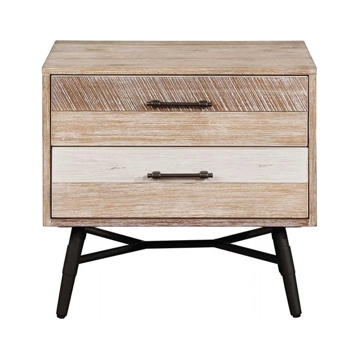 4-piece Brown Wood Eastern King Bedroom Set Q7777