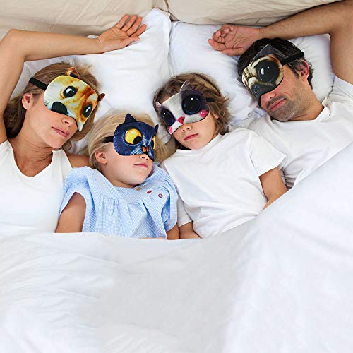 Cartoon Animal 4 Pack/8 Pack Adjustable Strap Blackout Eye Mask A624921