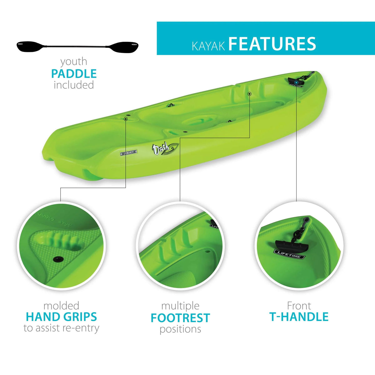 6.5 ft Sit-on-Top Youth Kayak V718