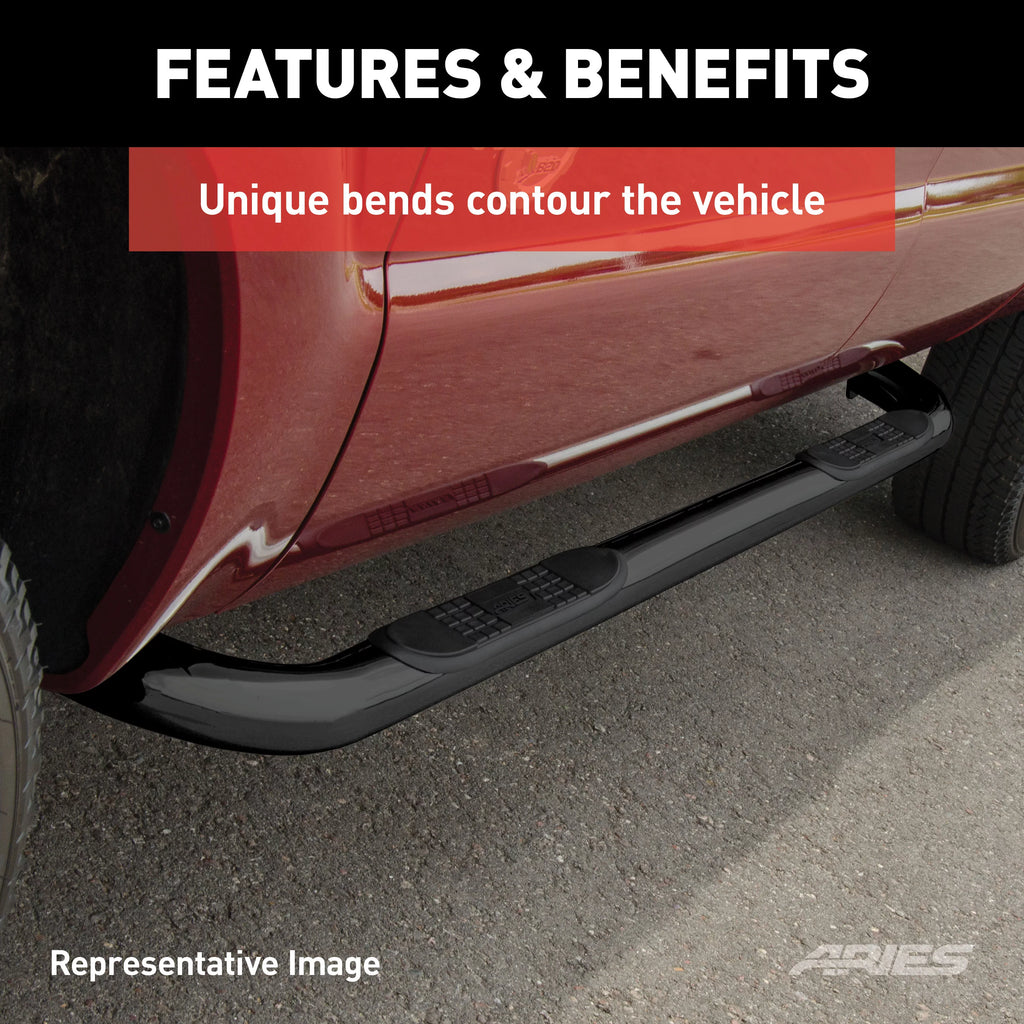 3-Inch Round Black Stainless Steel Nerf Bars Z103