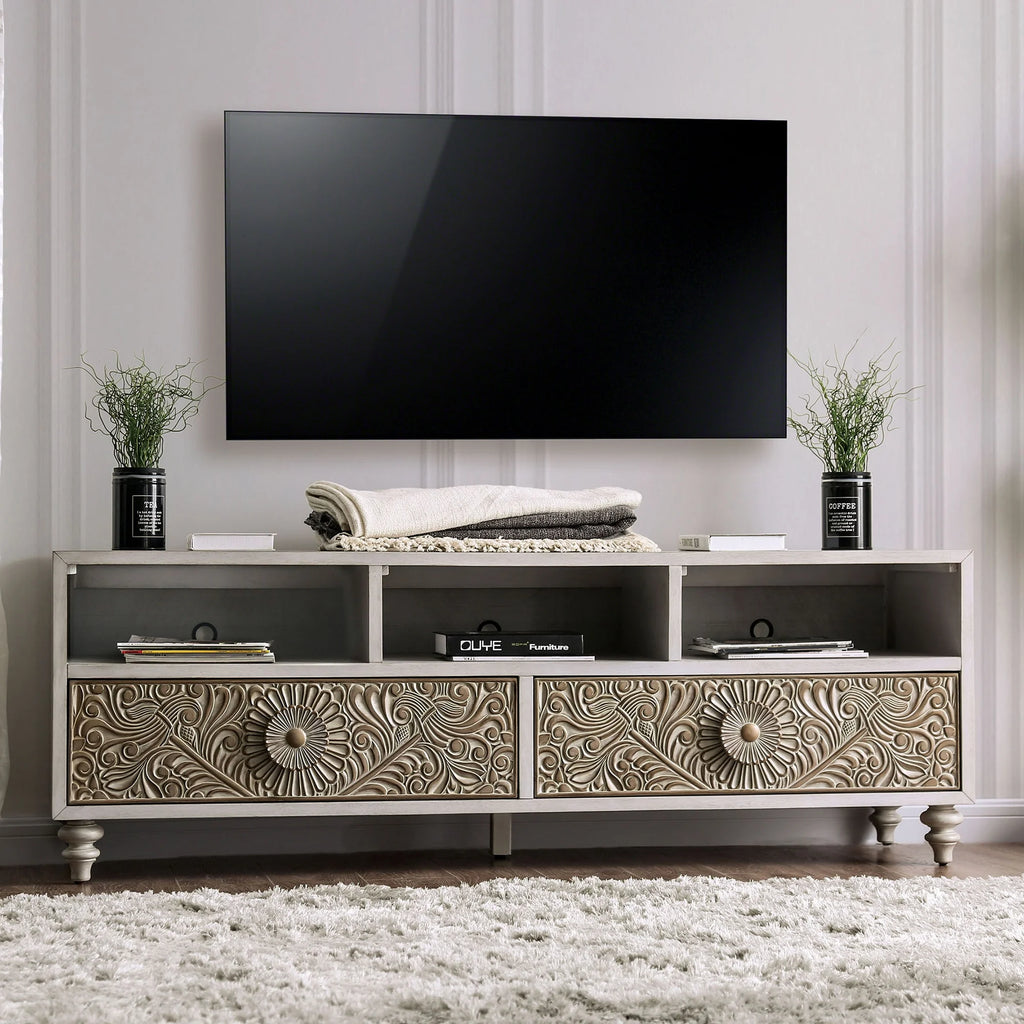 70 Inch Wood Entertainment Console TV Stand D1221