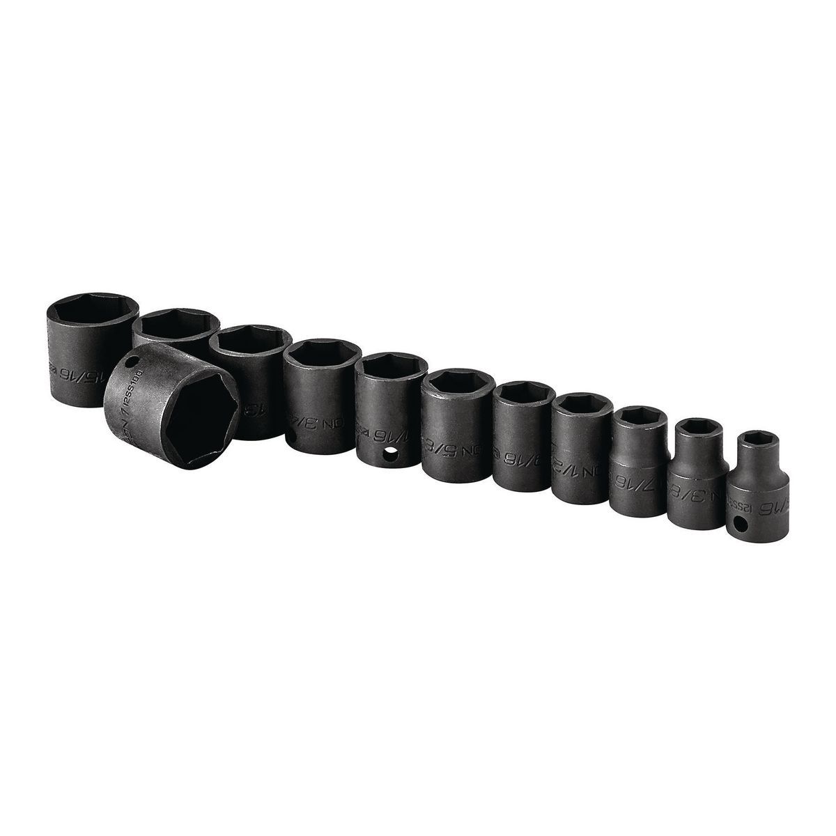3/8 in. Drive SAE Impact Socket Set, 12 Piece K6891