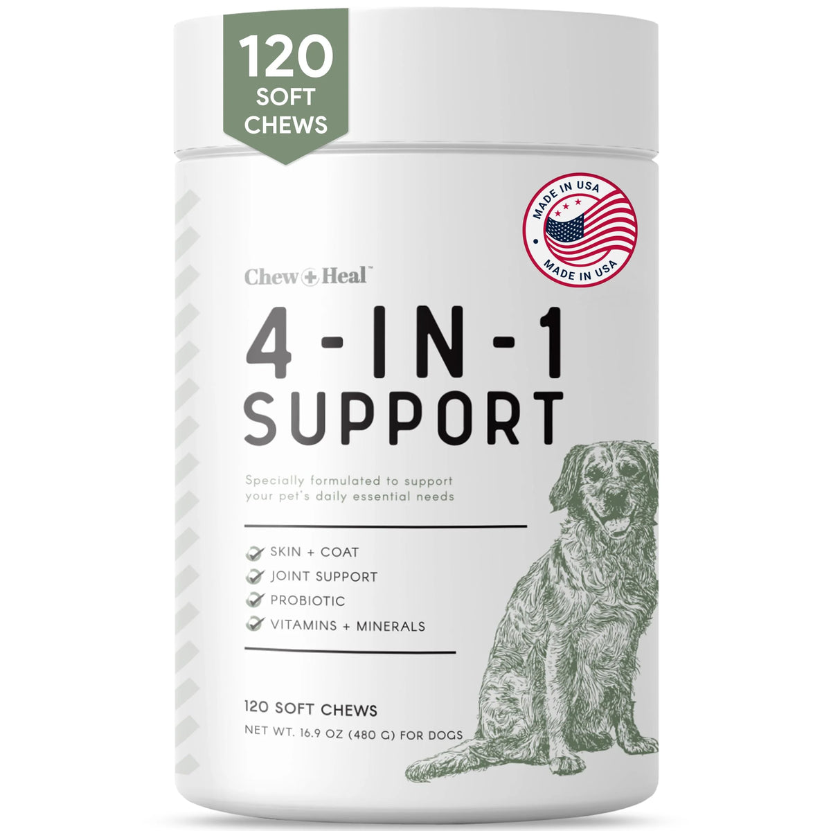 120 Soft Chew Dog Multivitamin with Probiotics Z302