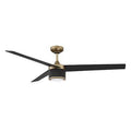 Oilcan Brass/Black 3-Blade LED Ceiling Fan with Remote Control T403741