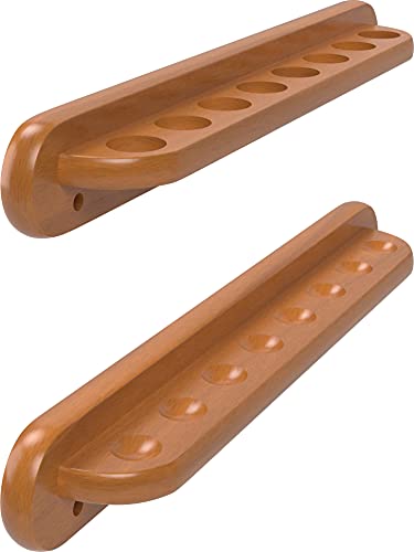 Solid Oak Wall Mounted Pool Cue Rack, Holds 8 Cues L966