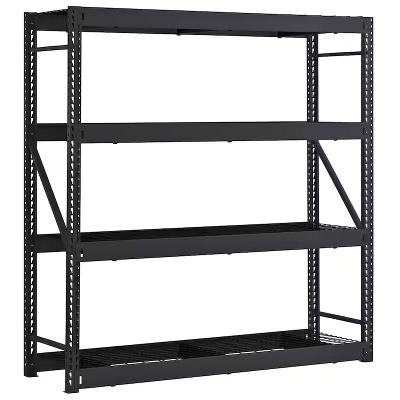 4-Tier Steel Garage Storage Shelving Unit in Black N7294