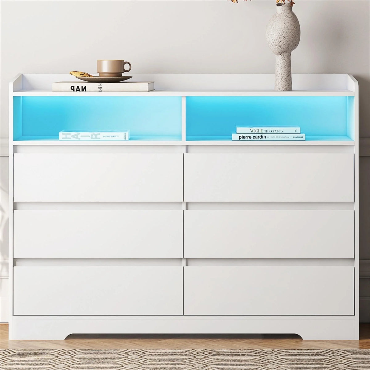 White 6 Drawer Dresser I241503