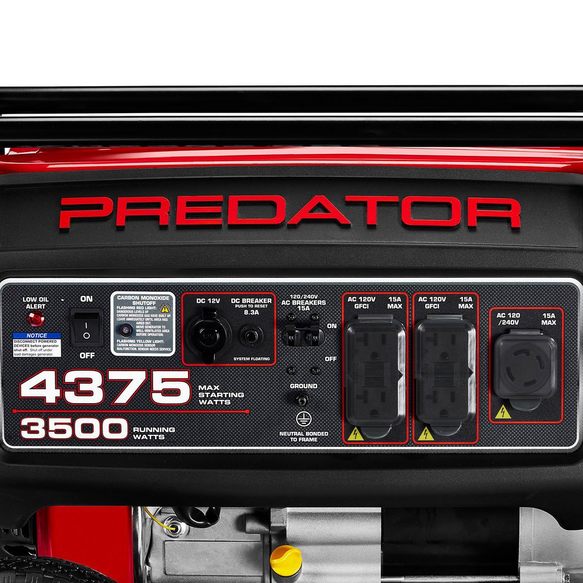 4375 Watt Gas-Powered Portable Generator F87581