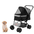 4 Wheels Pet Stroller with Brakes Y895367