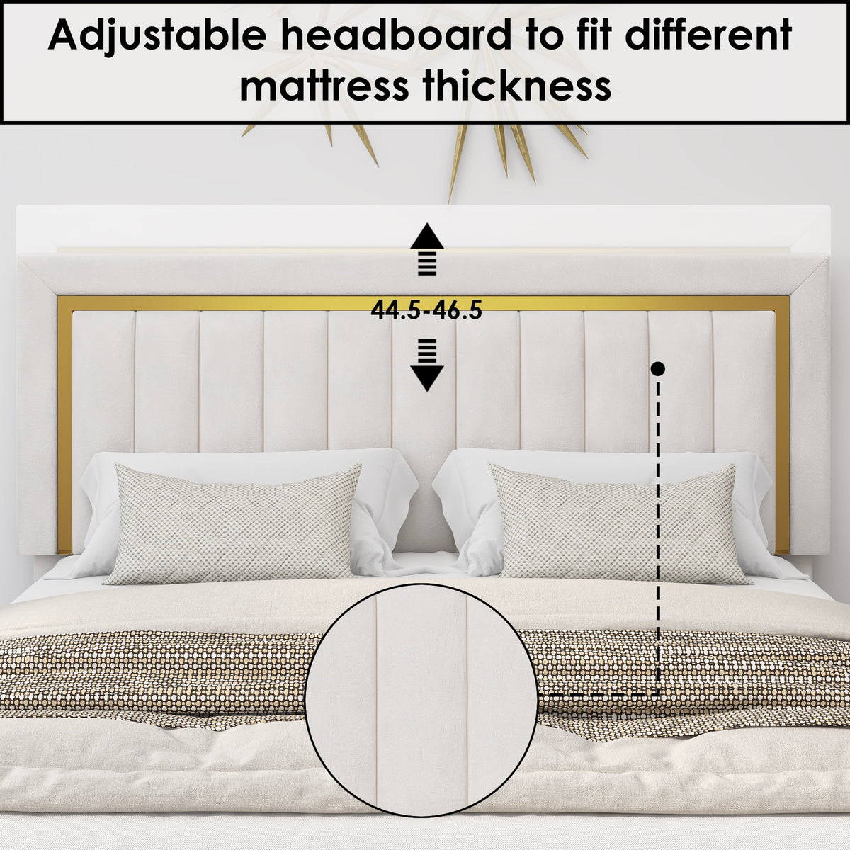 Queen Velvet Tufted Upholstered Platform Bed Frame V7784