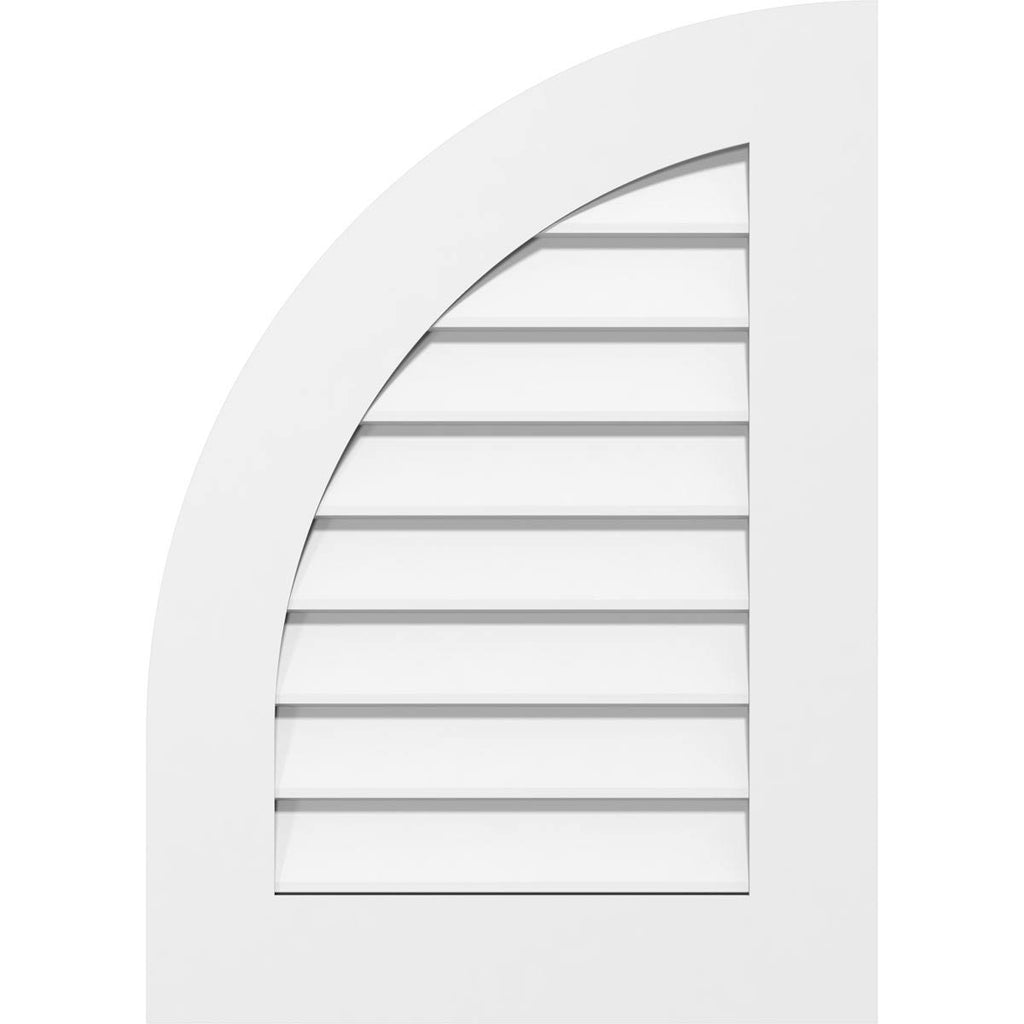 Quarter Round Top Left Surface Mount PVC Gable Vent G5760