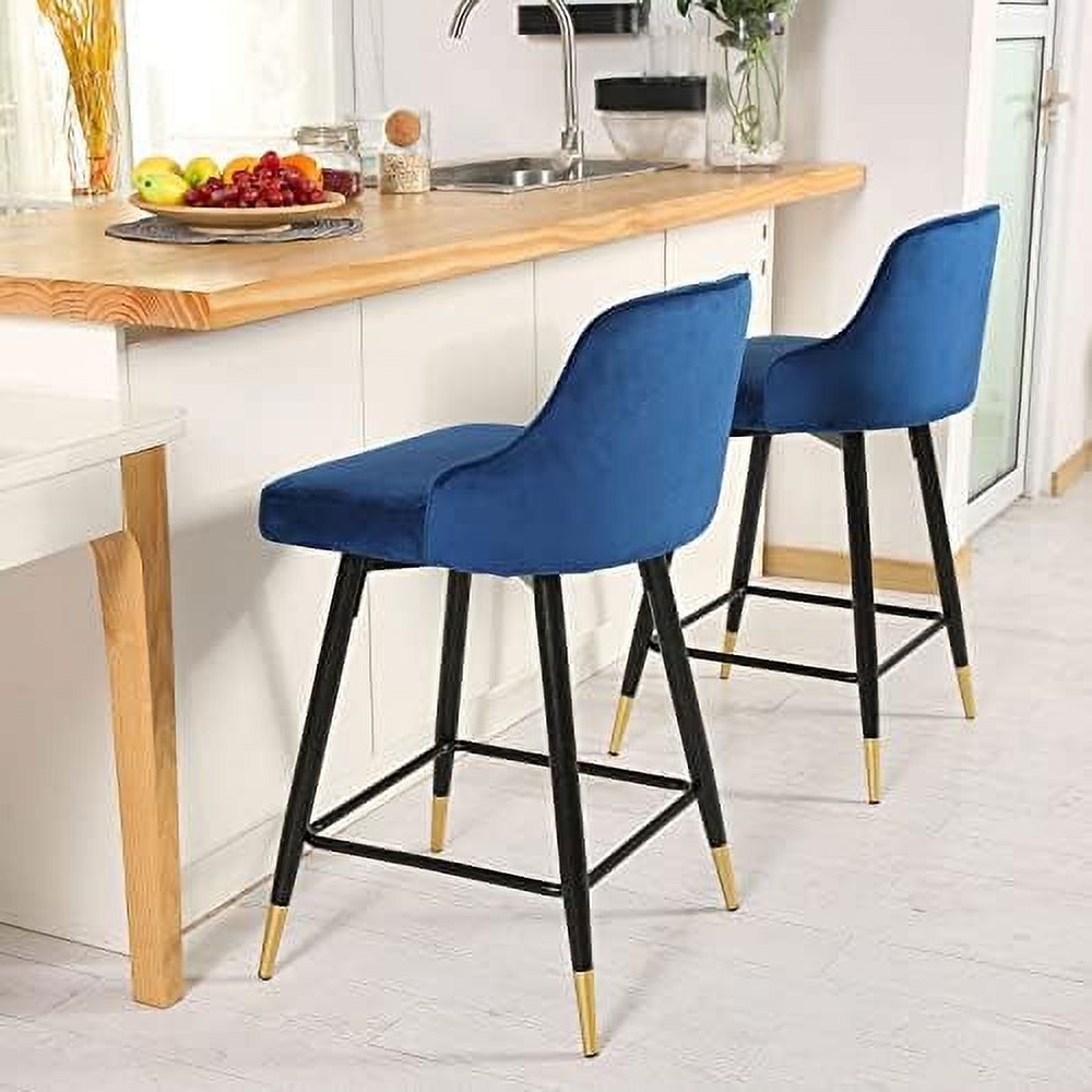 Gray Velvet Swivel Counter Height Stools with Back Z740
