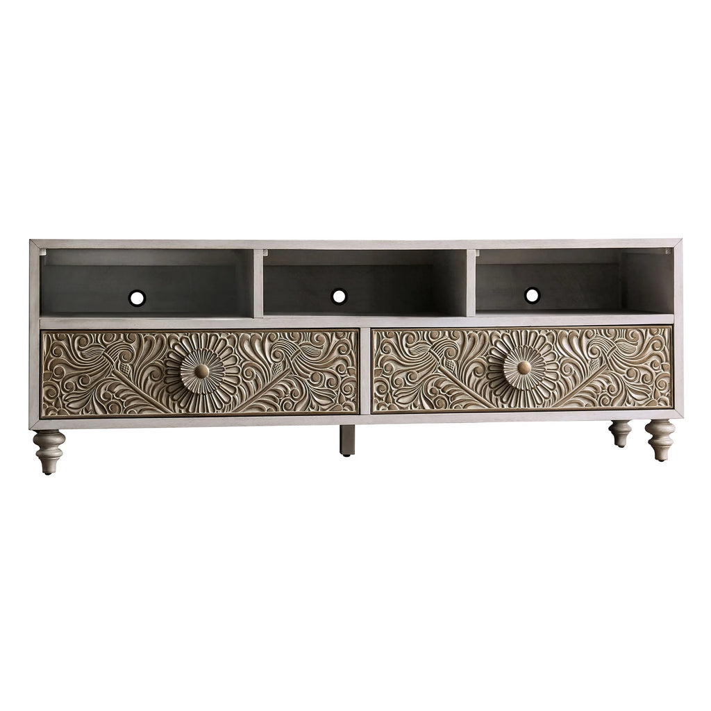 70 Inch Wood Entertainment Console TV Stand D1221