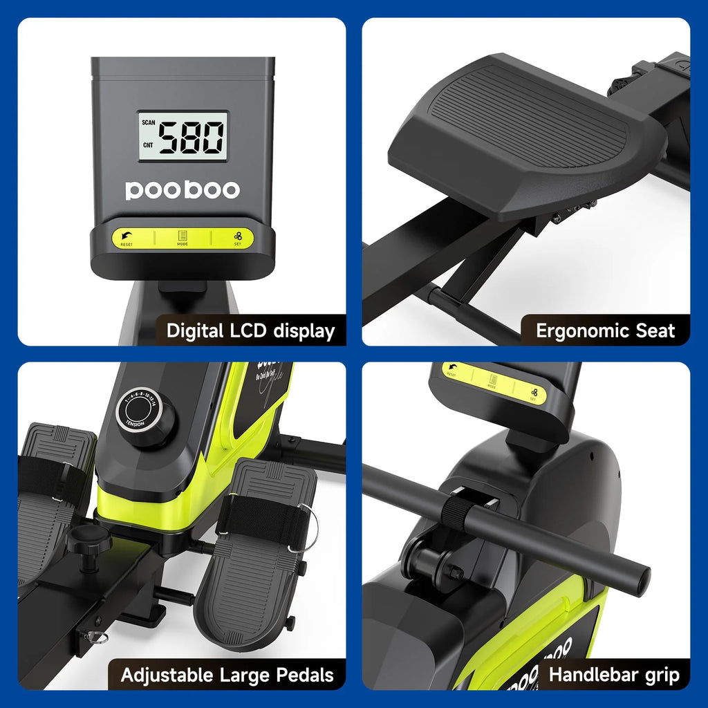 Magnetic Rowing Machine Foldable with 8 Level Adjustable Resistance Q49883