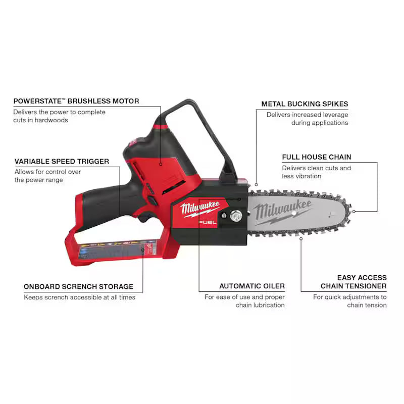 12V Lithium-Ion Brushless 6 in. Chainsaw with Extra Chain K322