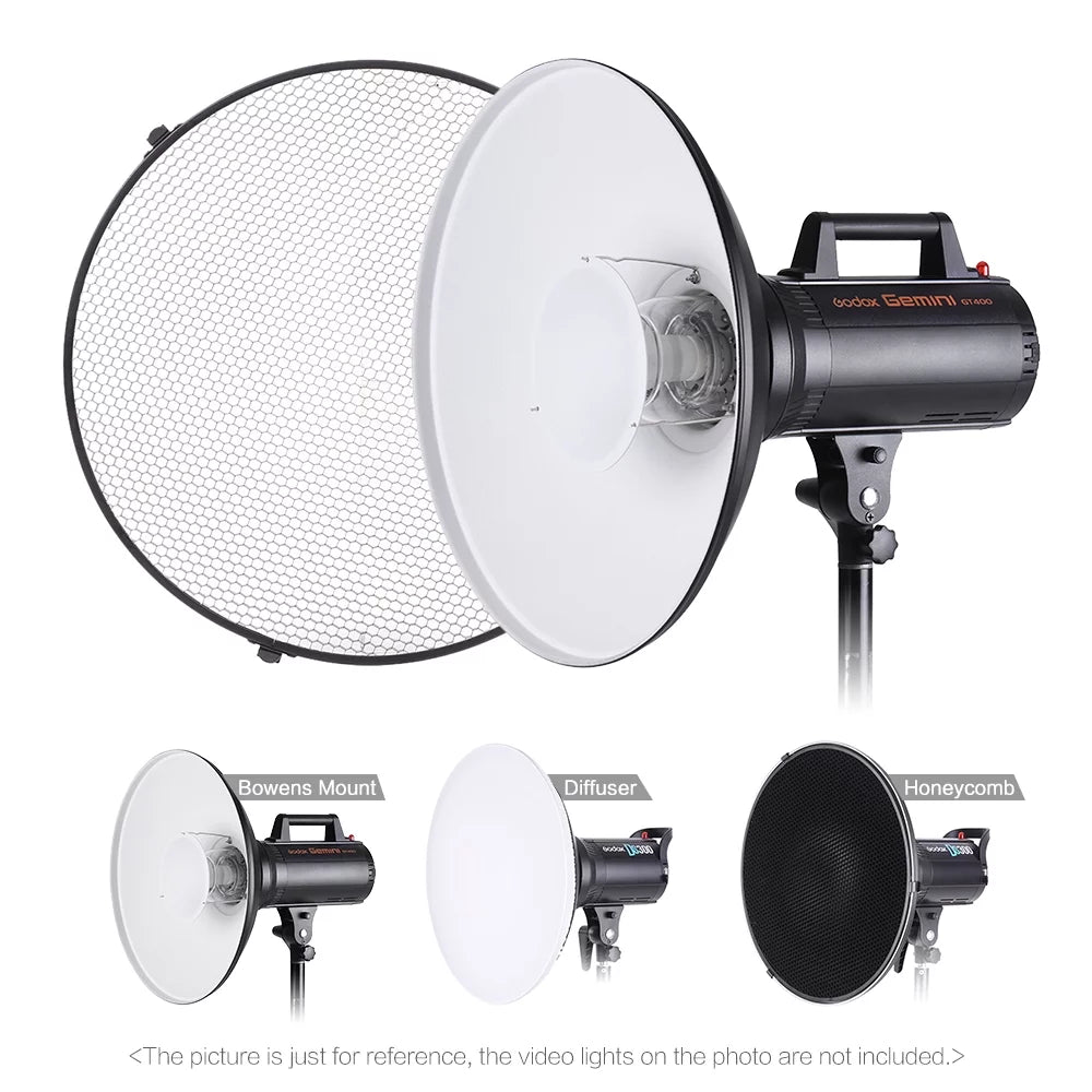 41cm 16 Inch Speedlite Strobe Diffuser Beauty Dish Lampshade Bowens Mount with Reflector Honeycomb Soft Cloth J706
