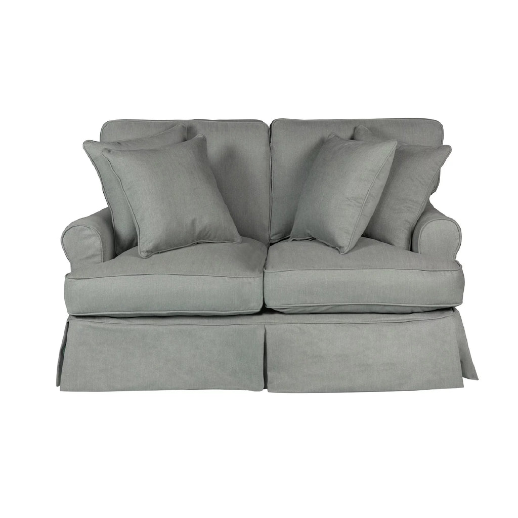 Grey T-cushion Loveseat Cover H389920