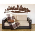 Pink 99in x 34in Cityscape Wall Decal S896