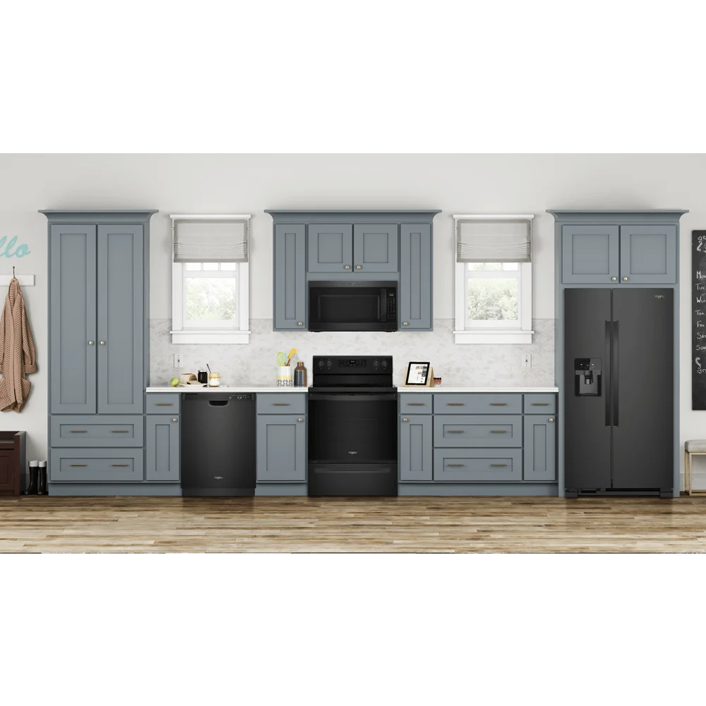 Freestanding Side by Side Refrigerator, 21.4 Cu. Ft. Total Capacity, Frameless Glass W438