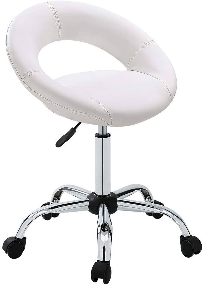 Adjustable White Salon Chair L527