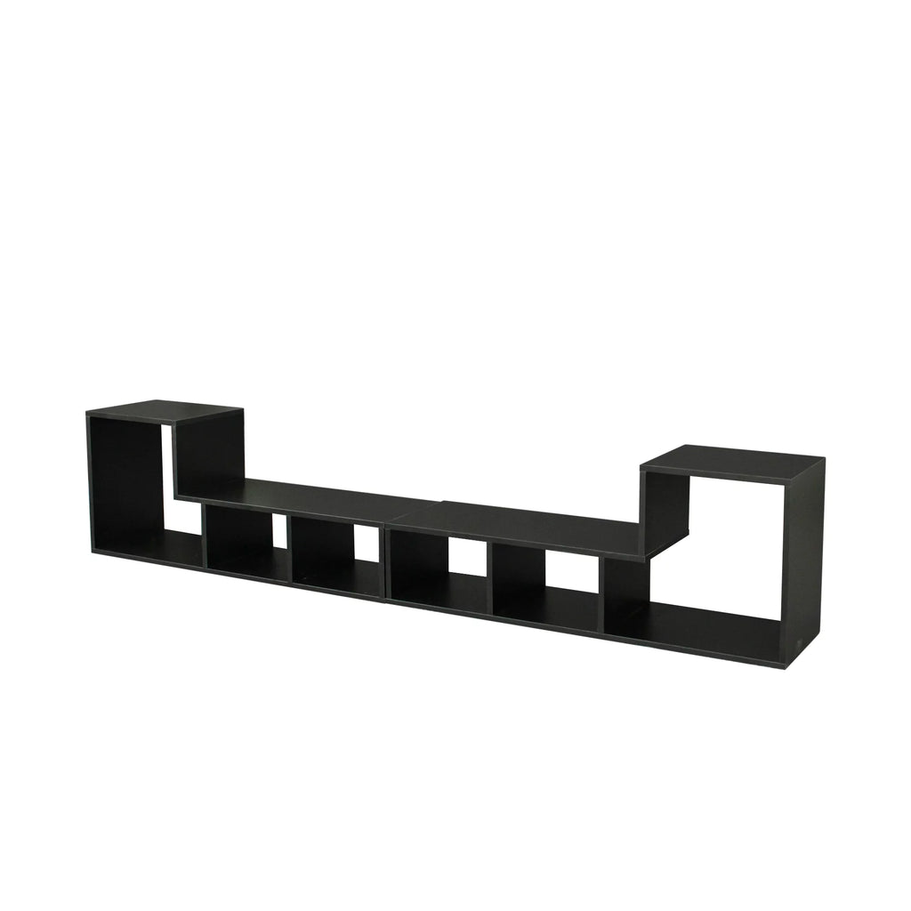 Black L-Shaped TV Stand P859497
