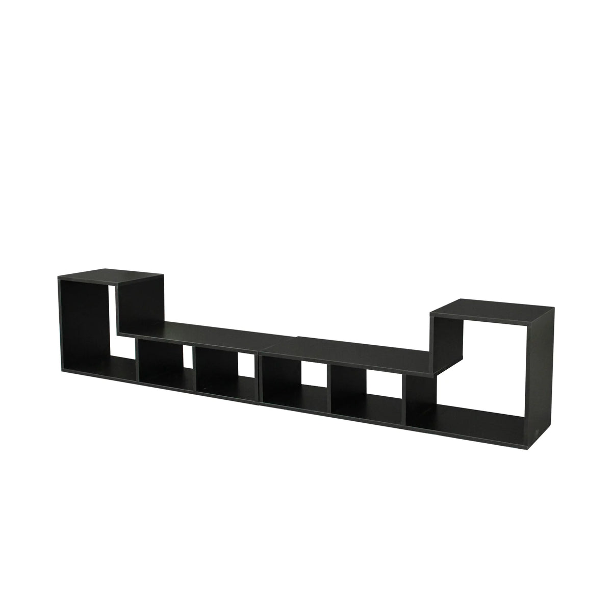Black L-Shaped TV Stand P859497