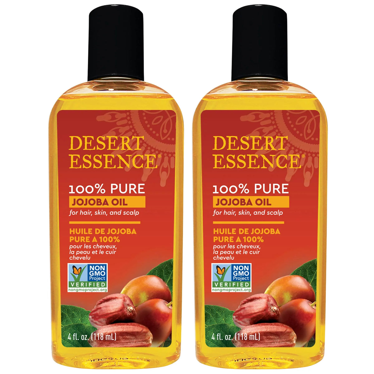 100% Pure Jojoba Oil 4 Fl Oz Pack Of 2 W33143
