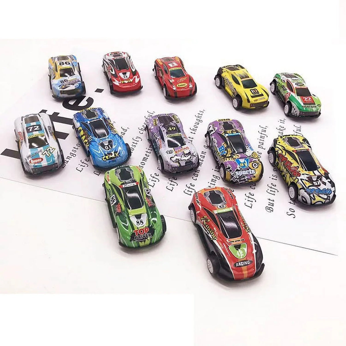 30Pcs Pull Back Toy Cars, Mini Die-Cast Race Cars Vehicles Bulk U535619