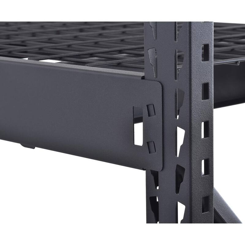 4-Tier Steel Garage Storage Shelving Unit in Black N7294
