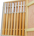 8 Pcs Wood Lathe Chisel Set with Wooden Case F1989