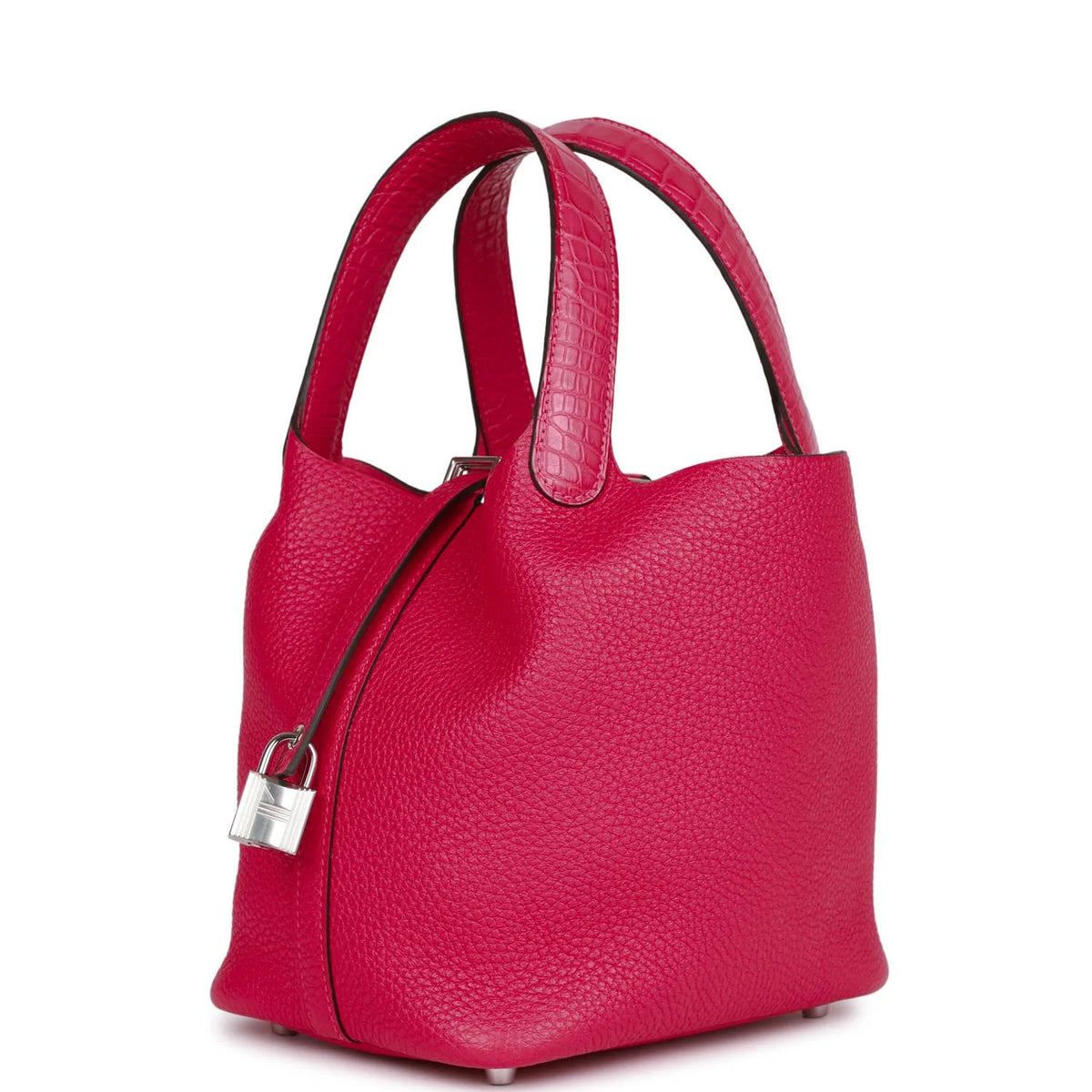 Framboise Clemence and Matte Alligator Touch 18 Picotin Lock O603979